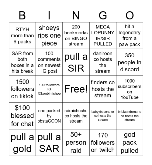 BOXING DAY BINGO Card