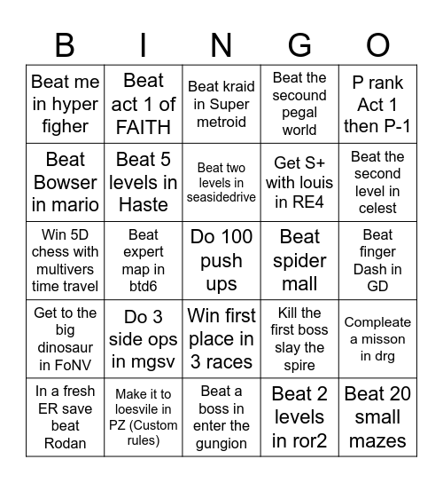 Bingo 2!! Bingo Card