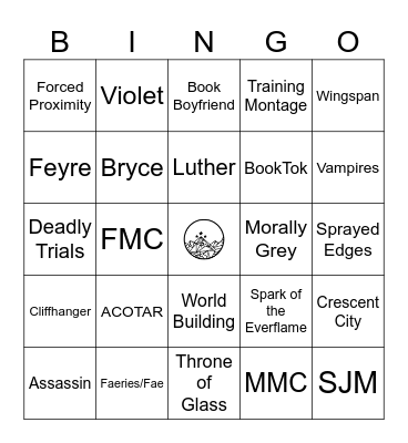 Book Club Bingo Card
