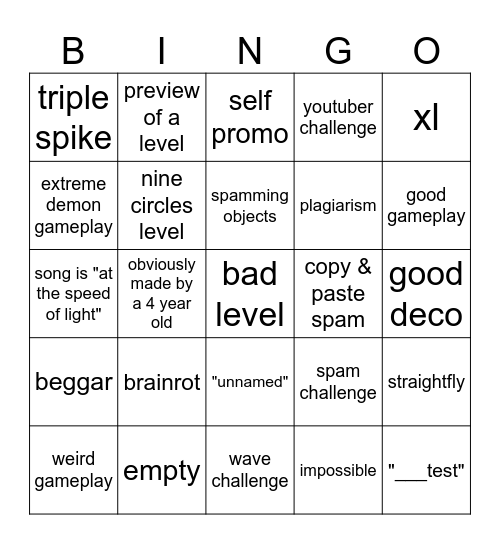 recent tab bingoself p Bingo Card