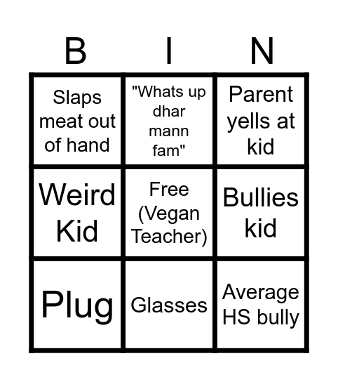 Dhar Mann Bingo Card