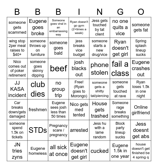 2026 BB Bingo Card