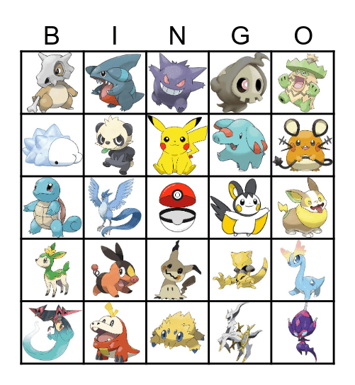 George - Pokemon Bingo Card