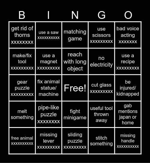 HOG Bingo Card