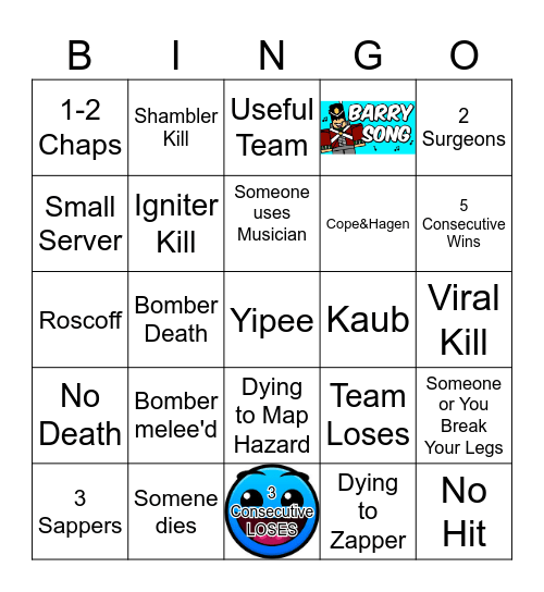 GnB Bingo Card