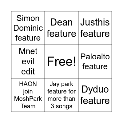 SMTM12? Bingo Card