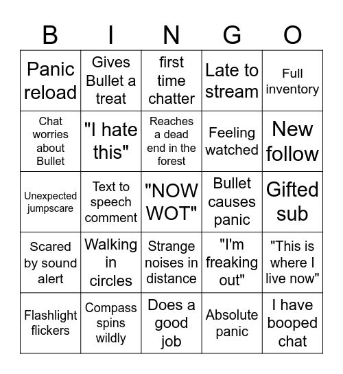 ScaredyChlo Blair Witch Bingo! Bingo Card