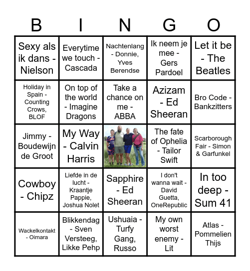 Kerstvakantie 2025 Bingo Card