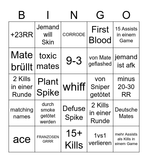 BINGO NEW Bingo Card