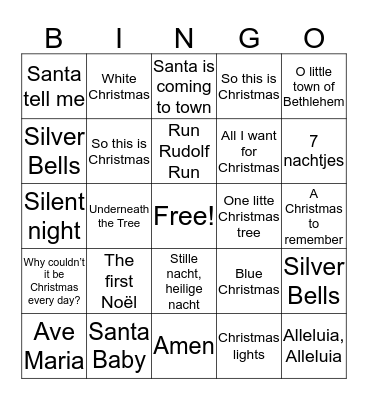 Xmas Bingo Card