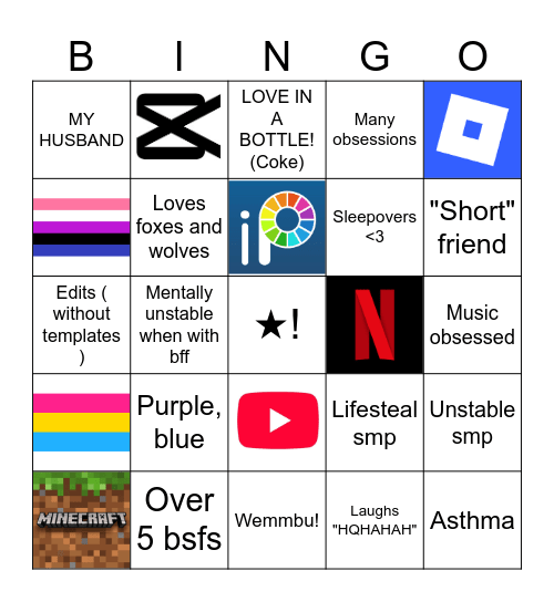 𝕎𝔻𝔻★1x3ᝰ.ᯓ Bingo Card