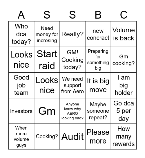 Алексей Schizofrenia Support Bingo Card Bingo Card