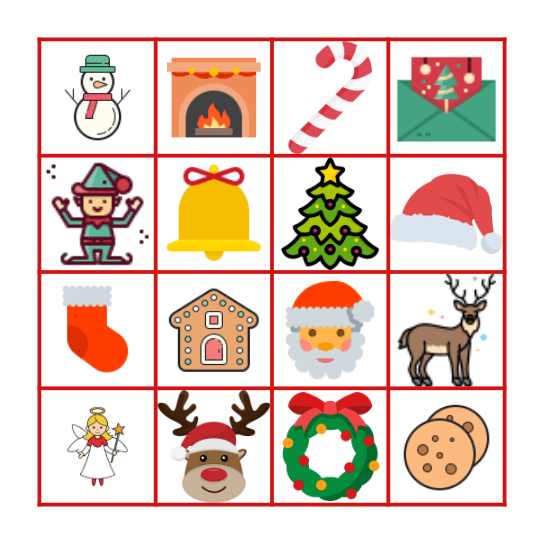 Weihnachten Bingo Card