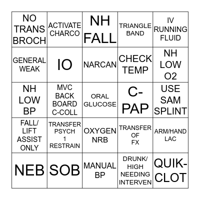 BLS BINGO Card