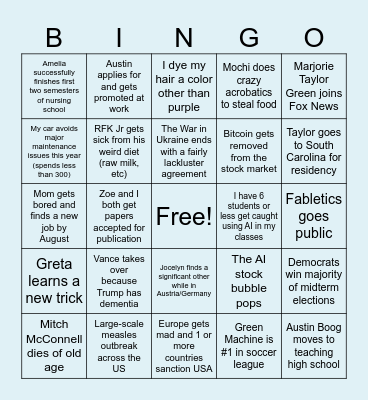~2026~ Bingo Card