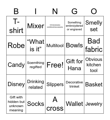 Christmas Extravaganza Bingo Card