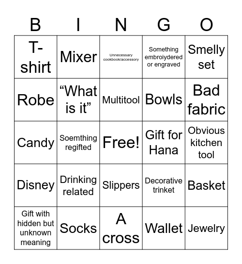Christmas Extravaganza Bingo Card