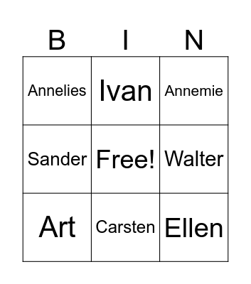 Oudejaarsavond in Lievegem Bingo Card