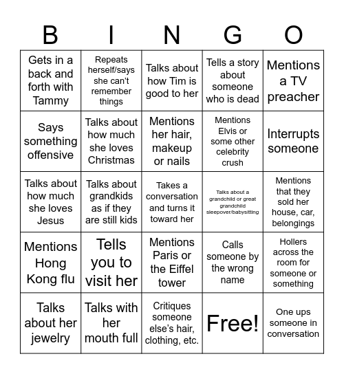 Christmastime is here! Bingo Card