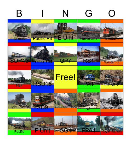 Railroad Museums in the U.S.A and Canada that I would to volunteer with PWP after Justin aka Boogie said "looks like the Wii's WiFi Service has been discontinued" one day Bingo Card