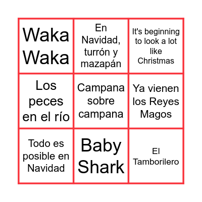 Bingo Musical Bingo Card