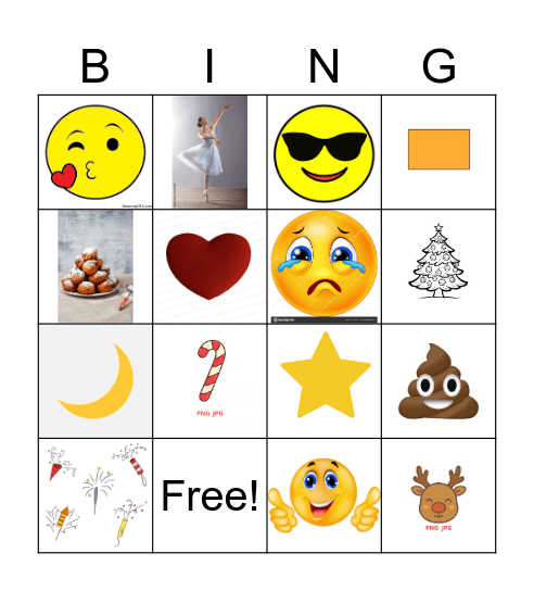 oud en nieuw bingo! Bingo Card