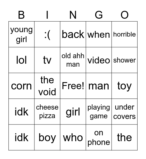 what the sigma Bingo Card
