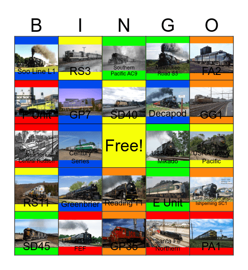 Lionel Trains that I would like to use after John would say "Wave Bye Bye to 3D Ultra Lionel Traintown Deluxe for Life" one day Bingo Card