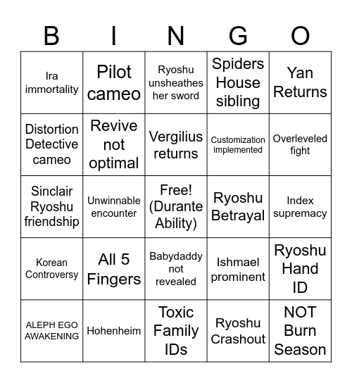 Canto IX: The Unbingoing Bingo Card