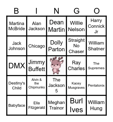 Rudolph the Red Nose Reindeer Bingo Card