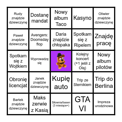 BINGO 2026 Bingo Card