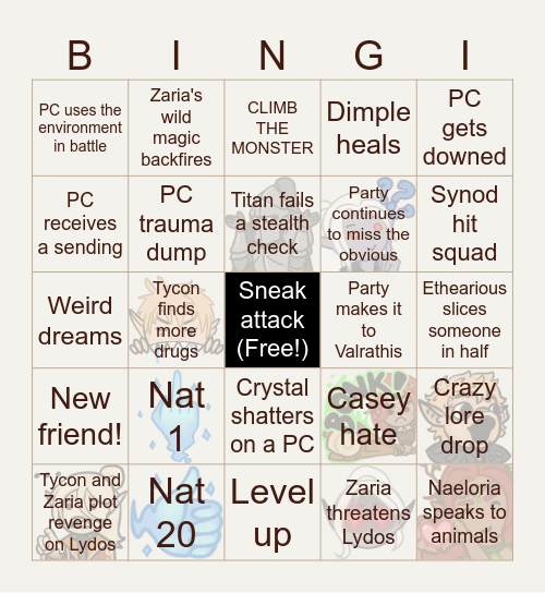 Session 9: Get that Golem Bingo Card