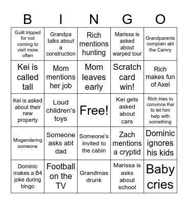 Bingo Bingo Card