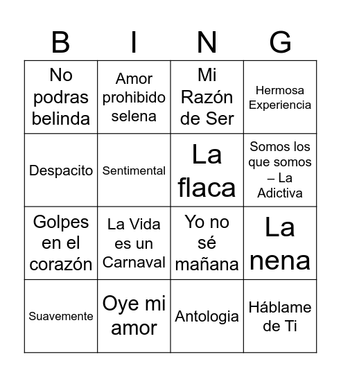 Bingo Card