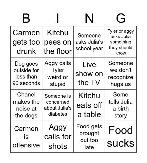L D27 Bingo Card