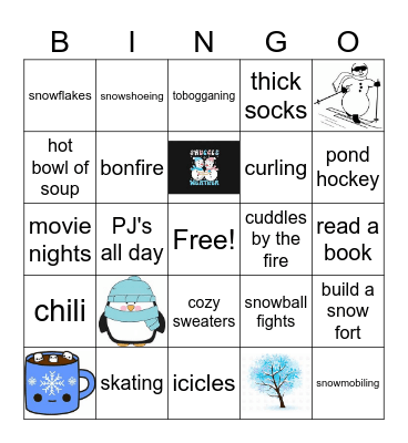 Winter Blues Bingo Card