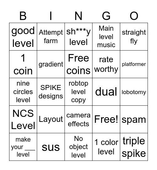 THE RECENT TABBBB BINGO Card
