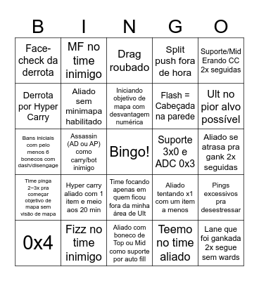 Ferro 1 Bingo Card