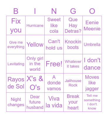 A-Z (Andrea enZ) Bingo Card