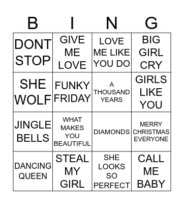 HO HO HO Bingo Card