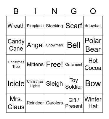 Christmas Bingo Card