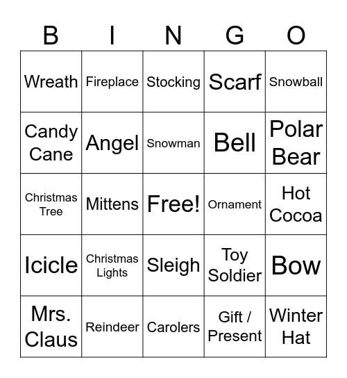 Christmas Bingo Card
