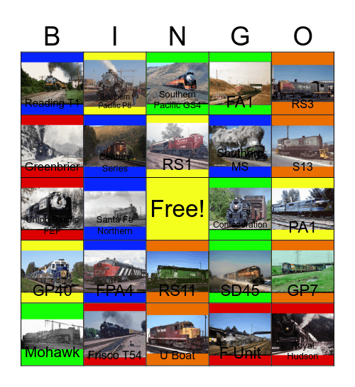 MTH Electric Trains and other Model Train Brands that I would like to use after John would say "Wave Bye Bye to Lionel Trains Presents: Trans-Con for life" one day Bingo Card