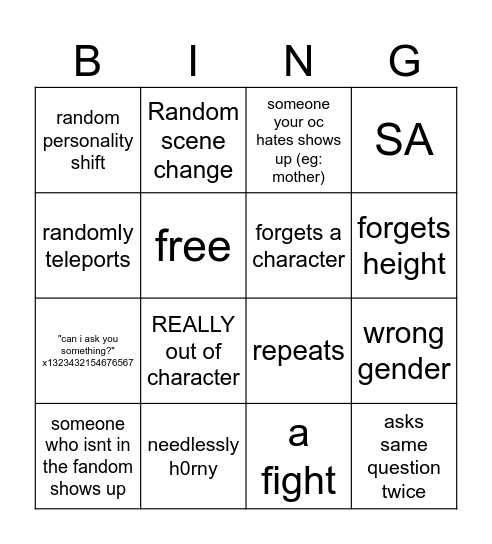 cai Bingo Card