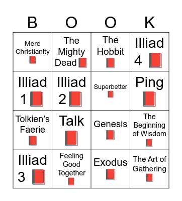 January Books Bingo Card