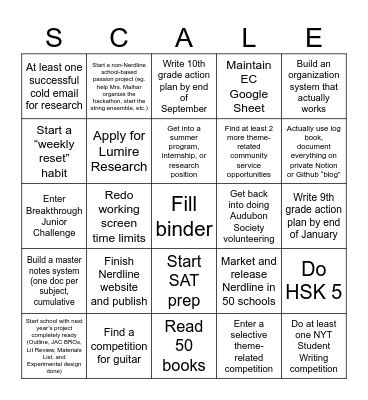 2026 New Years Resolution Bingo - Lock In Bingo Card