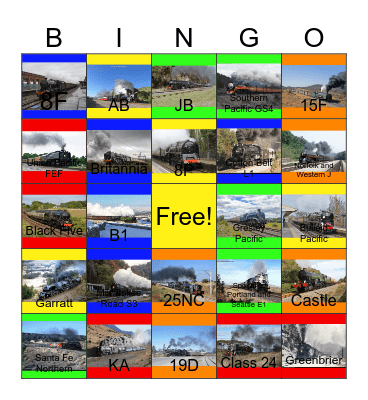 Lego Steam Engines that I would like to create after John say "Wave Bye Bye to Lego Loco for life" one day Bingo Card