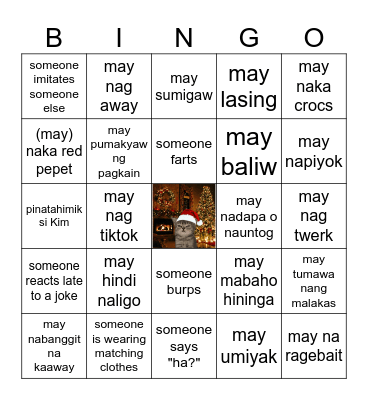 Xmas bingo(t) Bingo Card