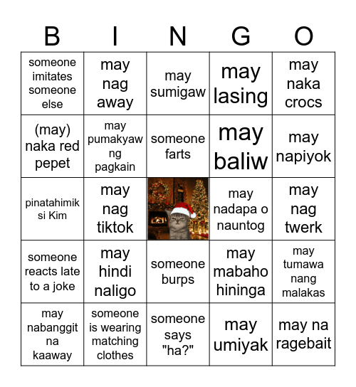 Xmas bingo(t) Bingo Card