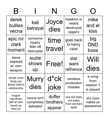 st finale bingo Card